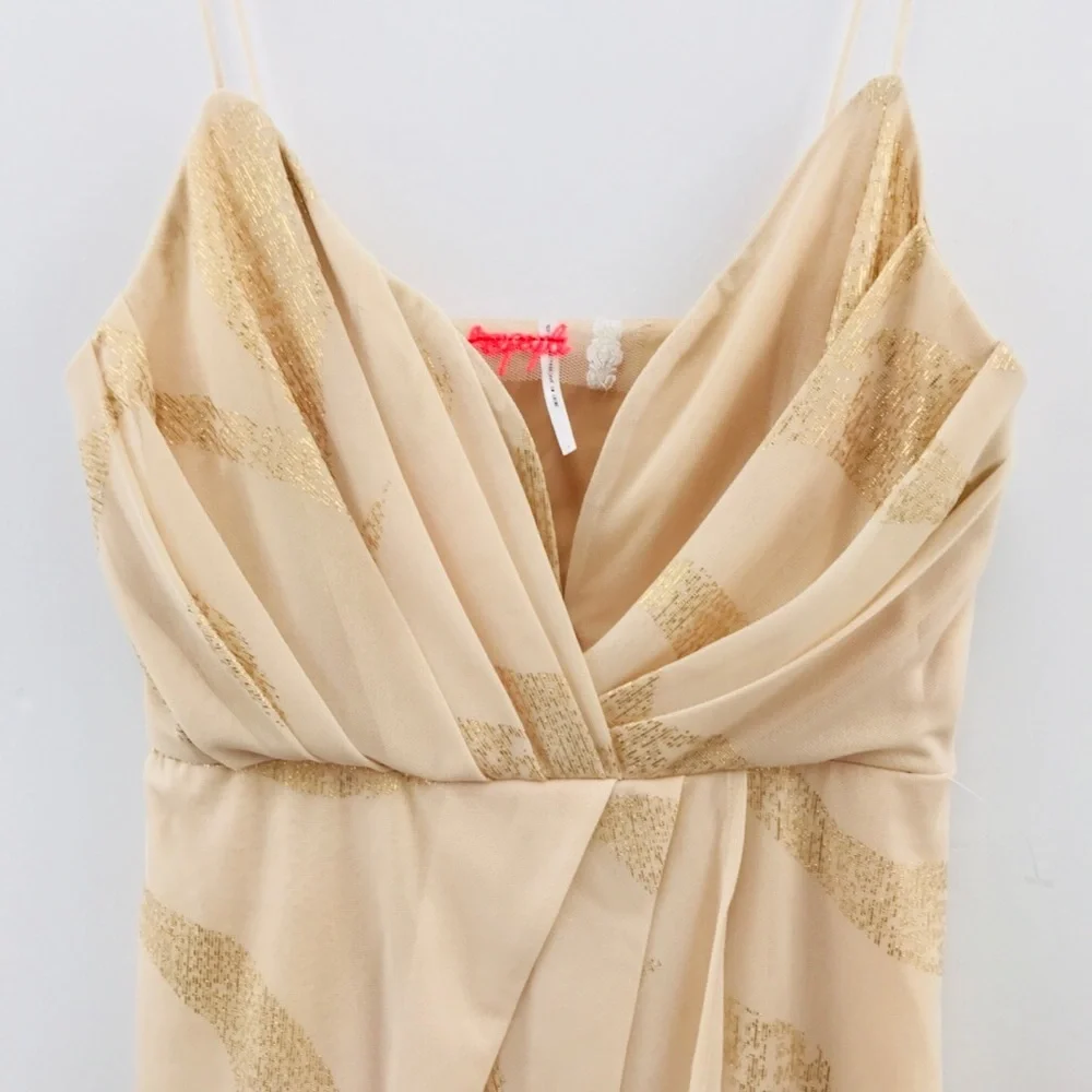 Free People NWOT‎ Party Venus Dress Size 4 Cream/Gold